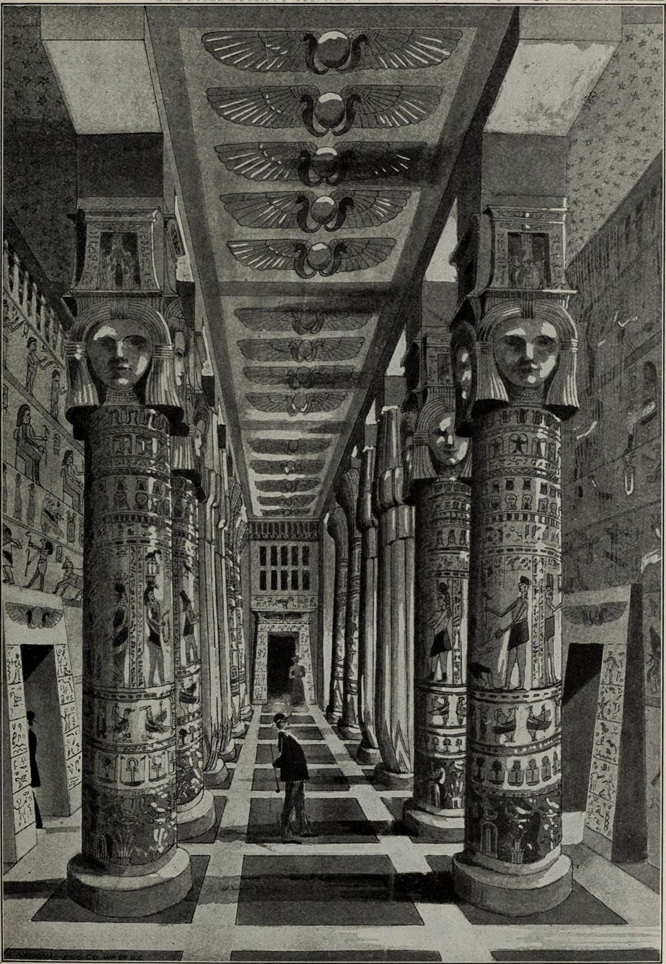 Fragmentarily preserved papyrus with hieratic script and columns of numbers