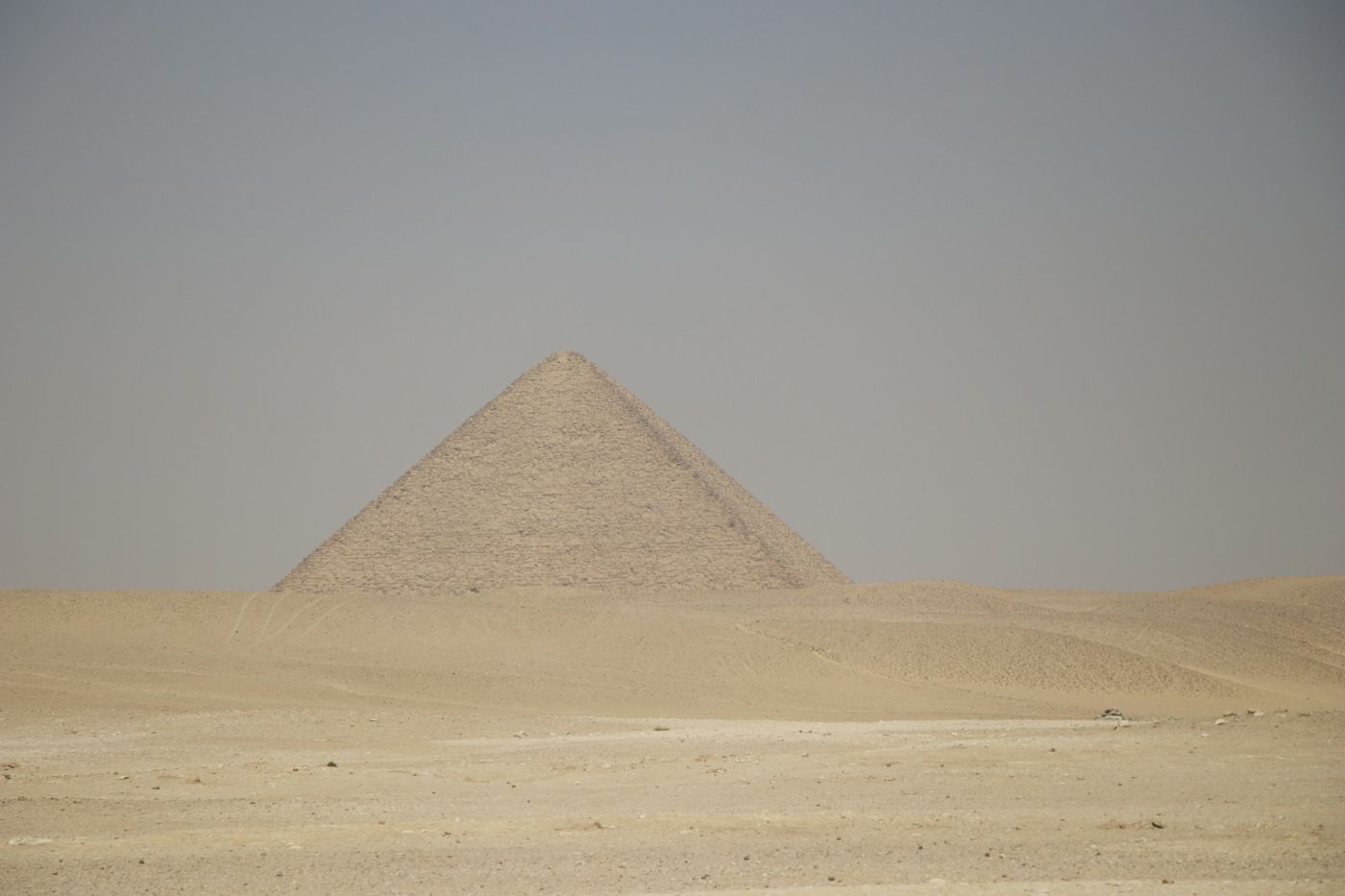The remaining casing at the top of the Pyramid of Khafre