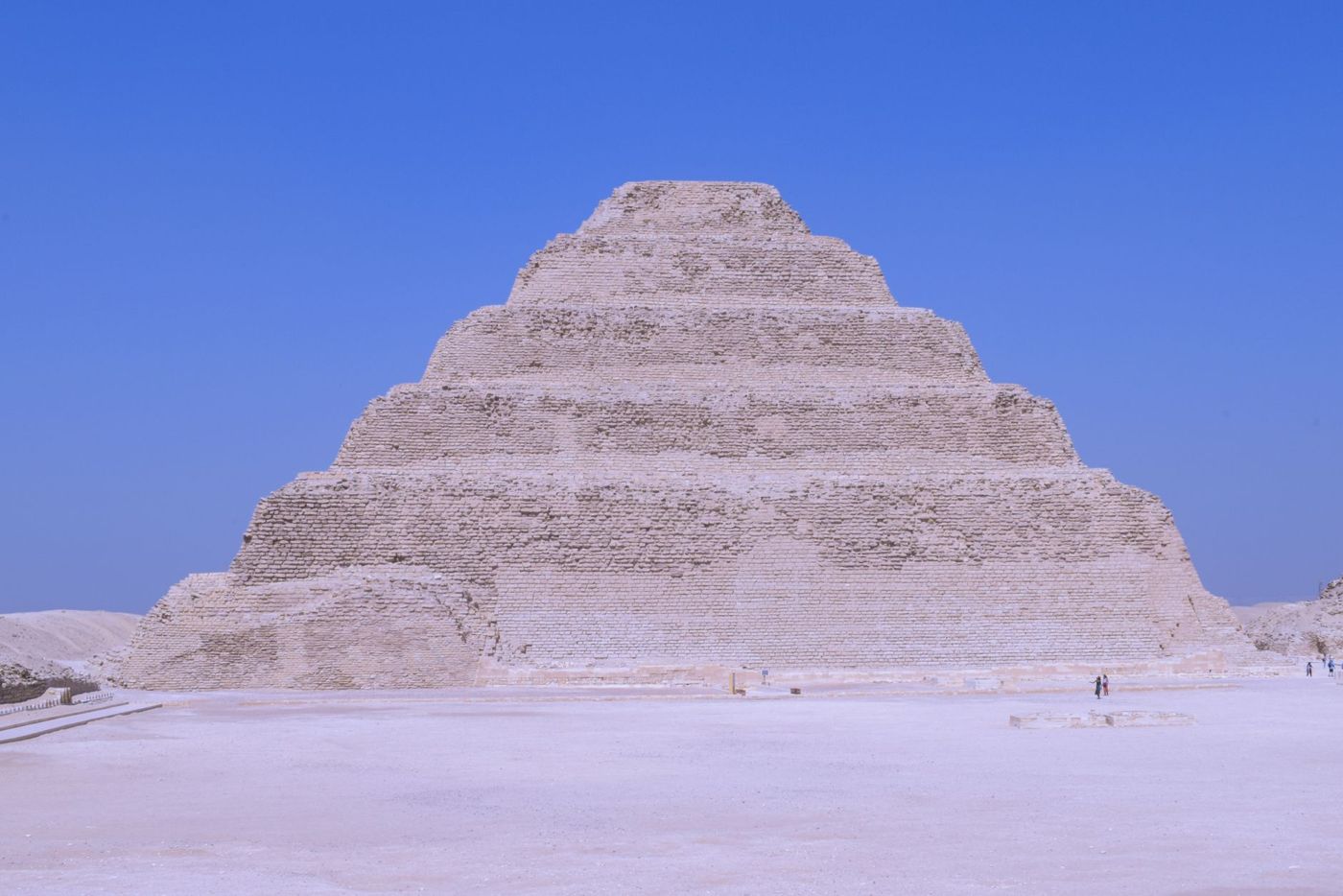 The Step Pyramid of Djoser in Saqqara with its six receding steps